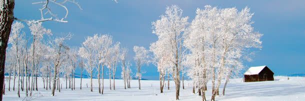 冬天雪景banner创意jpg设计背景_88icon https://88icon.com 天空 山峰 树木 积雪 路