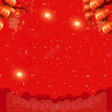 春节红色电商淘宝主图背景背景