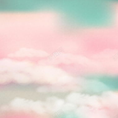 粉蓝色天空云朵背景图背景