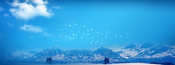 冬季雪景背景jpg设计背景_88icon https://88icon.com 大自然图片 天空 白云 相册模板 相册素材 相册背景 相册设计模板 蓝天 雪山 雪花飞舞