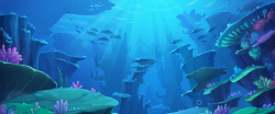 海底世界风景卡通海底世界高清图片