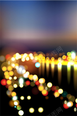 城市霓虹灯地产开发海报背景矢量图背景