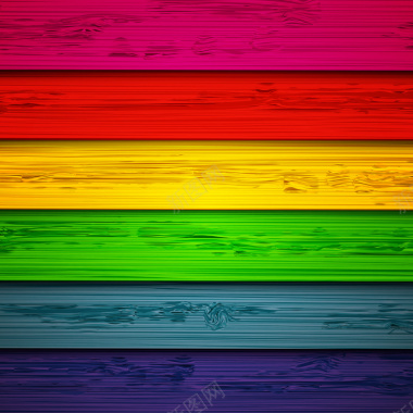 矢量炫彩彩虹条纹木板背景背景