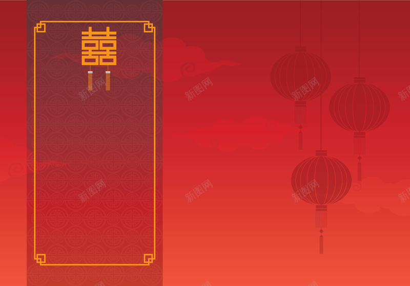 红色喜字矢量背景ai设计背景_88icon https://88icon.com 喜字 喜字背景 喜庆 喜榜 囍 婚礼 灯笼 矢量 红色 结婚 背景 矢量图