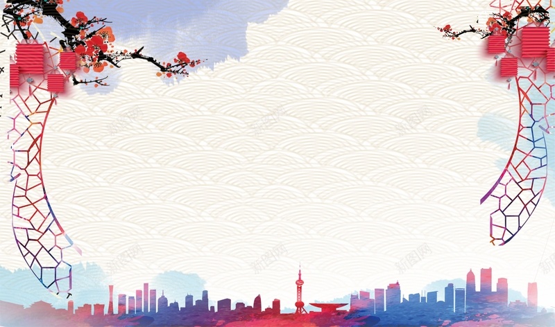 新年展板海报背景cdr设计背景_88icon https://88icon.com 中国风海报设计 新年展板素材 海报设计背景 灯笼素材 背景素材