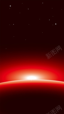 神秘红色星空H5背景矢量图背景