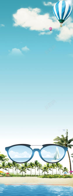 日本旅游X展架夏季促销x展架背景高清图片