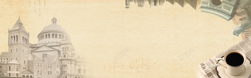 欧式建筑牛皮纸背景图psd设计背景_88icon https://88icon.com 中国风 古风 复古 建筑背景 欧式建筑 欧式风格 温暖 牛皮纸 背景图