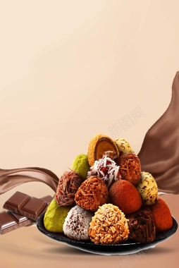 巧克力甜品质感主题背景背景