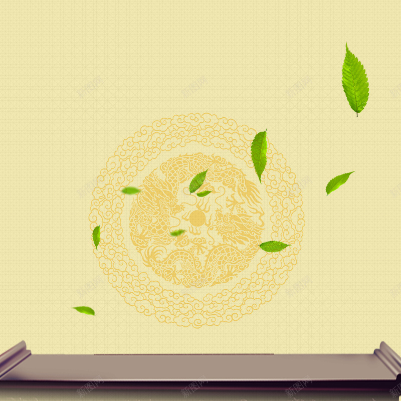 茶中国风主图psd设计背景_88icon https://88icon.com 中国元素 中国风 主图 树叶 白酒直通车 茶 茶道