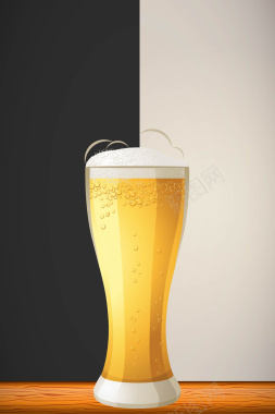 矢量手绘质感啤酒节海报背景背景