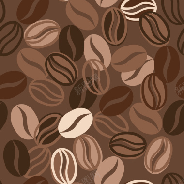 手绘褐色巧克力豆背景矢量图背景