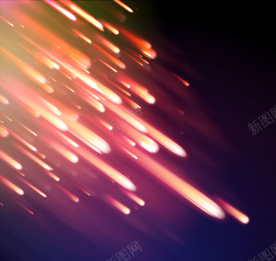 流动的火球彩色炫酷海报背景矢量图背景