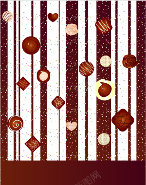抽象几何图形巧克力情人节条纹背景矢量图背景