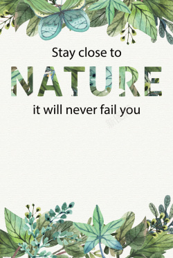 热爱带雨林热爱大自然绿植海报背景矢量图高清图片