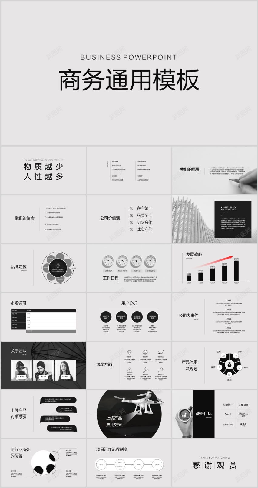 黑白灰商务通用PPT模板PPT模板_88icon https://88icon.com 商务 商务通 模板 白灰 通用 黑白