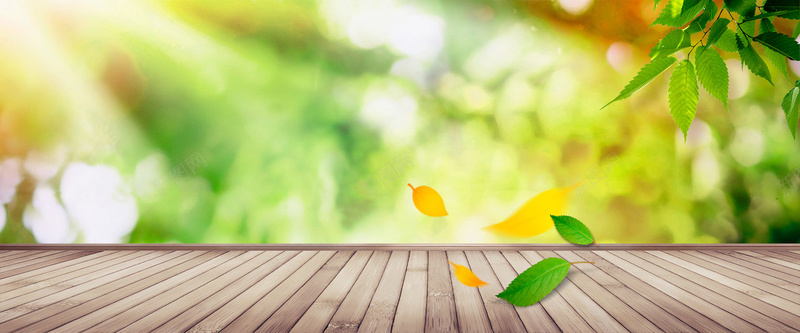 清新文艺绿色植物木板淘宝背景psd设计背景_88icon https://88icon.com 小清新 文艺 木板 植物 海报banner 淘宝 清新 漂浮 简约 绿色 背景 黄叶