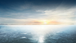 湖面结冰简约大气自然风景广告高清图片