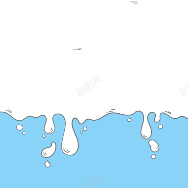 卡通牛奶水滴广告背景矢量图背景