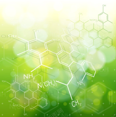 绿色清新科学背景背景