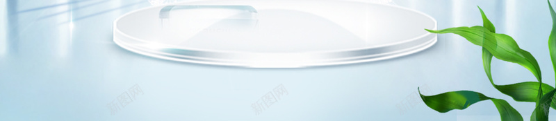 蓝色清新唯美护肤品光晕背景psd设计背景_88icon https://88icon.com 光晕 化妆品 唯美 护肤品 海草 清新 简约 蓝色