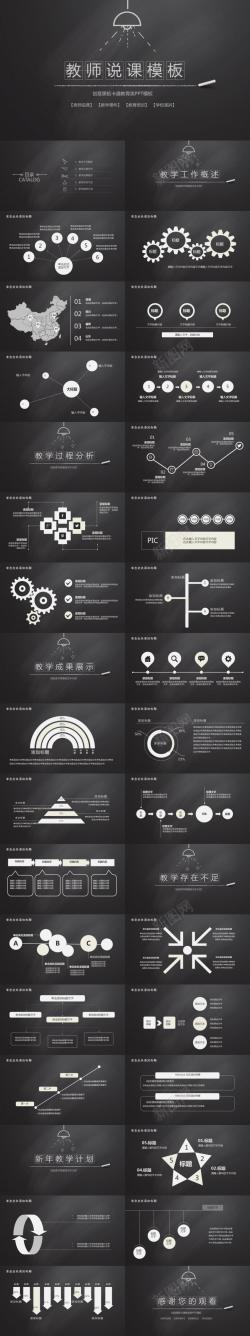 高档ppt模板创意黑板卡通教育类PPT模板