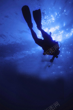 潜水海洋蓝色背景背景