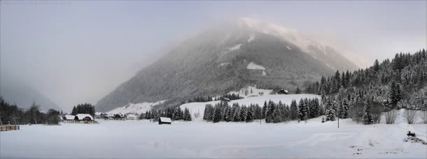 白色雪地浪漫宽屏背景