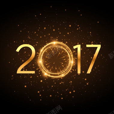 2017新年倒计时狂欢背景矢量图背景