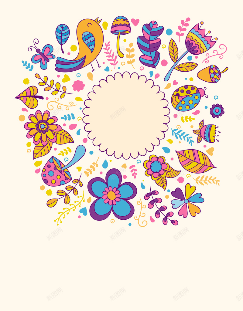 黄色花环海报背景矢量图ai设计背景_88icon https://88icon.com 素材 素材海报 素材背景 花环 花环海报 黄色 黄色海报 黄色素材 黄色背景 矢量图