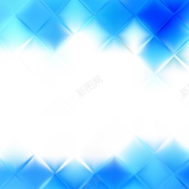 抽象蓝白几何正方形海报背景模板矢量图背景