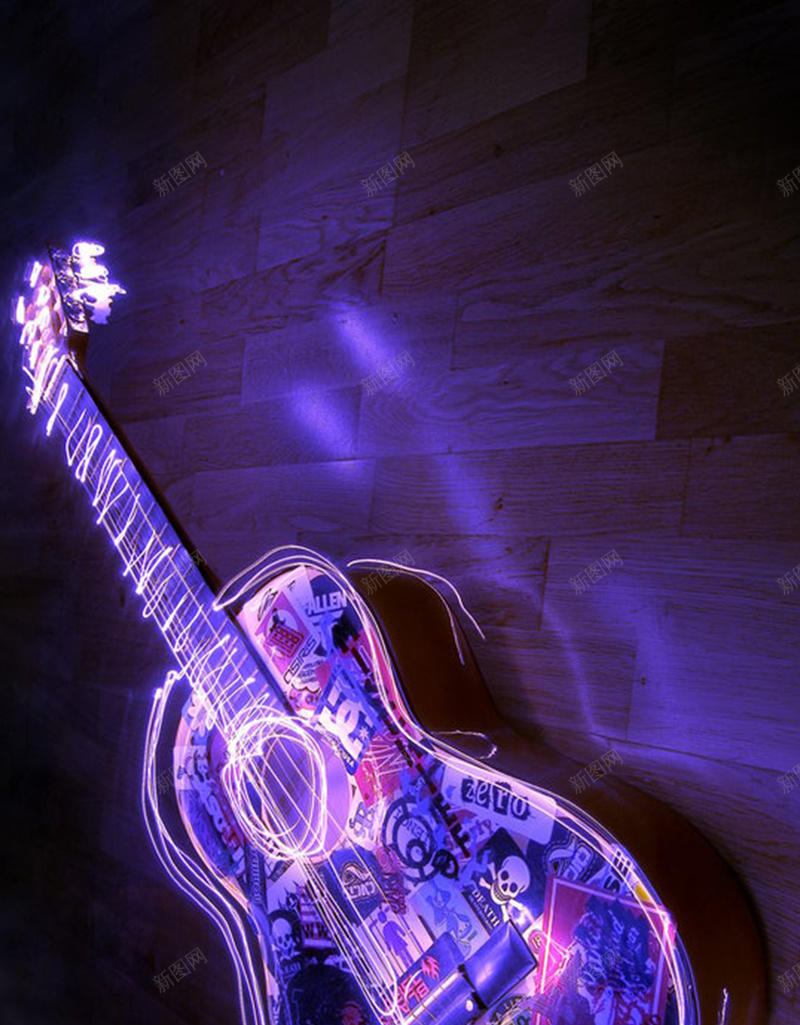 电吉他音乐h5背景jpg设计背景_88icon https://88icon.com h5素材背景 乐器 光 吉他 新图网 电吉他 紫色 音乐 音乐背景