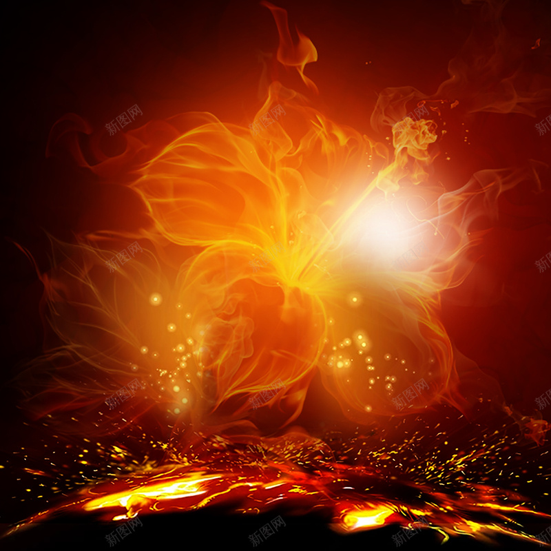 火花四溅创意海报psd设计背景_88icon https://88icon.com 保暖 冬季 创意 开心 棕色 海报 激情 火 火花 狂欢 红色 背景 花 警示 金色