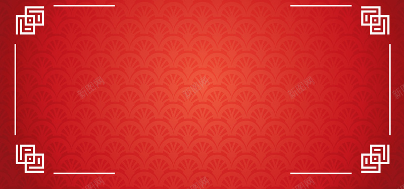新年红色渐变纹理节日海报矢量背景