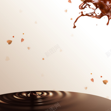 简约巧克力食品PSD分层主图背景背景
