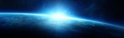 蓝色星海科技商务Led灯背景高清图片