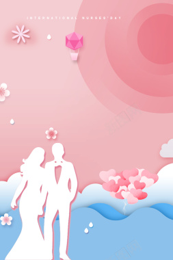 剪纸背景图元素背景