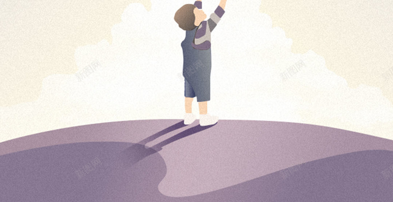 卡通小孩插画手机APP引导页创意psd设计背景_88icon https://88icon.com H5 app背景 h5 儿童 卡通 卡通插画 引导页背景 手绘 指着 童趣