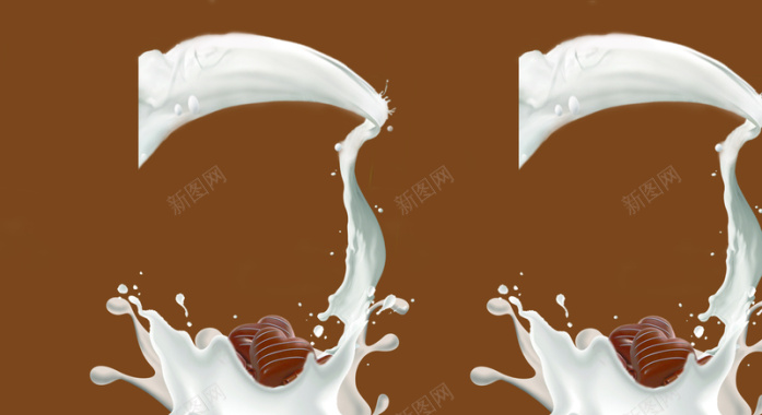 巧克力牛奶包装背景