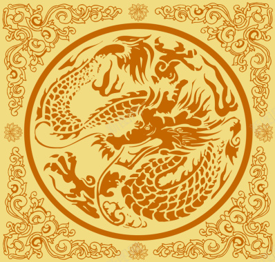 中国古典龙纹矢量背景背景