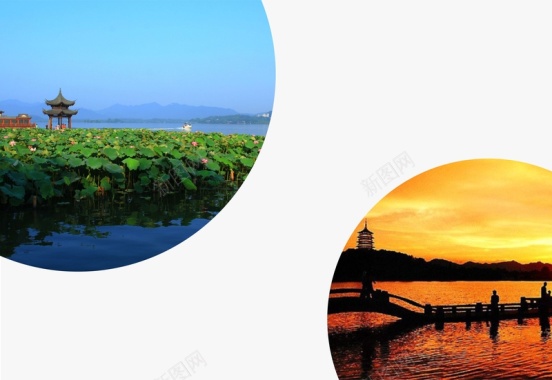 杭州西湖旅游宣传背景模板背景