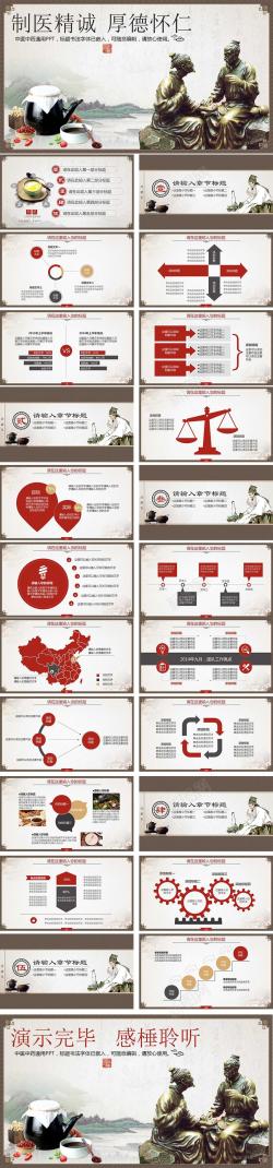 中国风新年图片中国风中医中药通用PPT模板