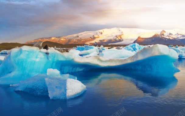 冰景观雪冰岛海壁纸背景