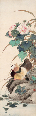 牡丹花中国风国画背景