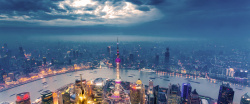 上海明珠塔城市背景高清图片
