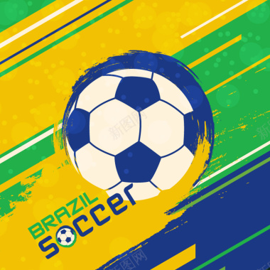 巴西世界杯油彩背景矢量图背景
