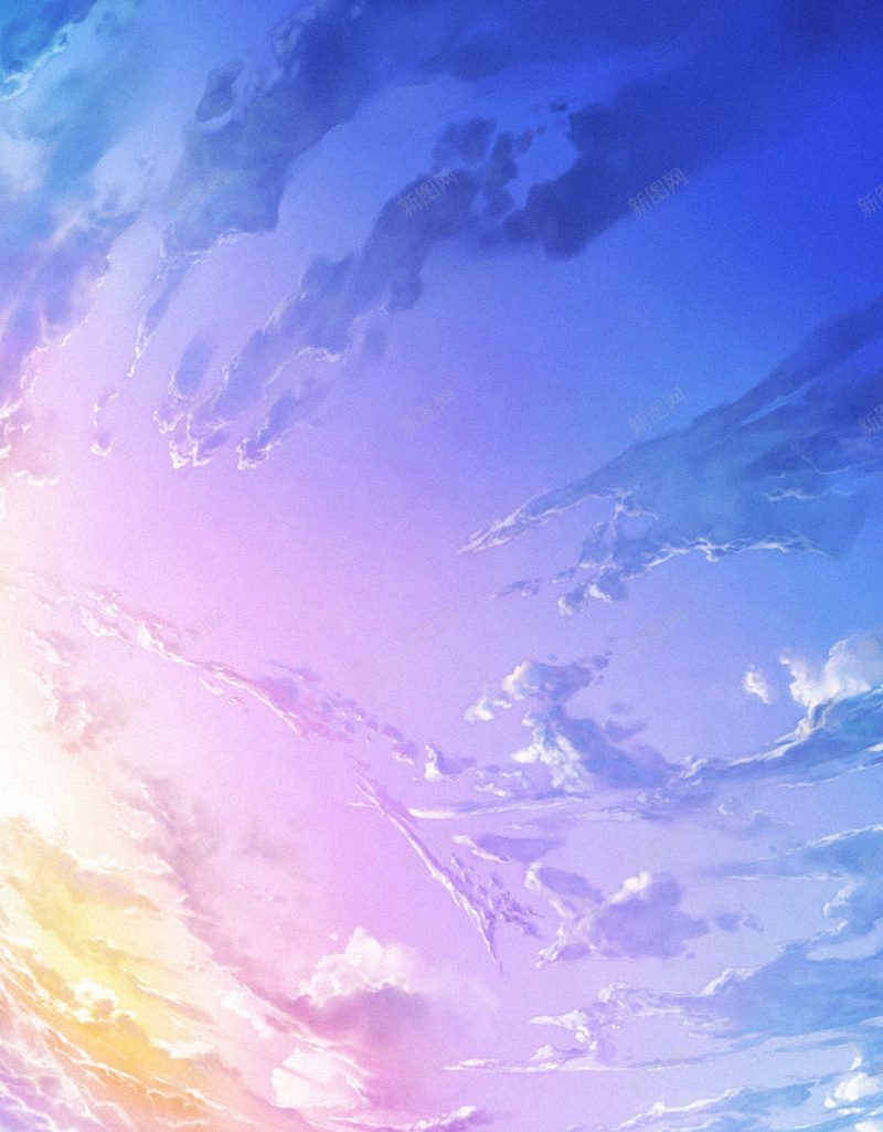 彩色天空H5背景jpg设计背景_88icon https://88icon.com H5 H5背景 h5 卡通 天空 彩色 手绘 水彩 童趣 蓝色