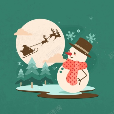 圣诞节海报背景矢量图背景