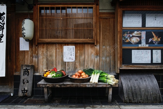 日本街道房子背景
