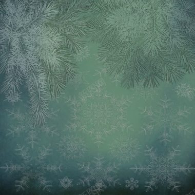 雪花绿色背景背景